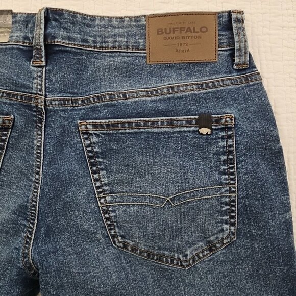 Buffalo David Bitton Evan Jeans Men's 32x32 NEW Medium Wash Straight Stretch NWT - Picture 7 of 16